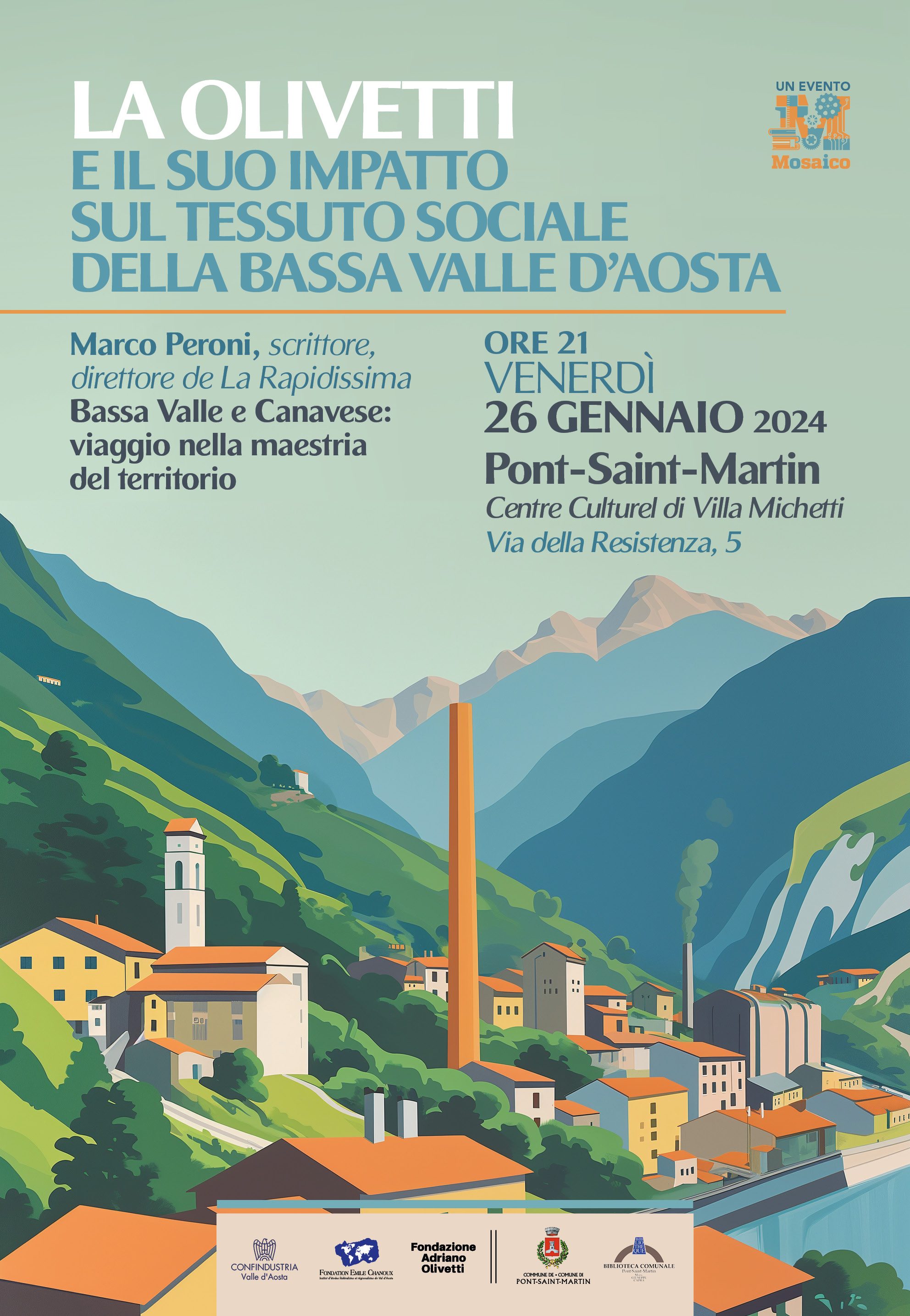 Locandina Olivetti Bassa Valle d'Aosta